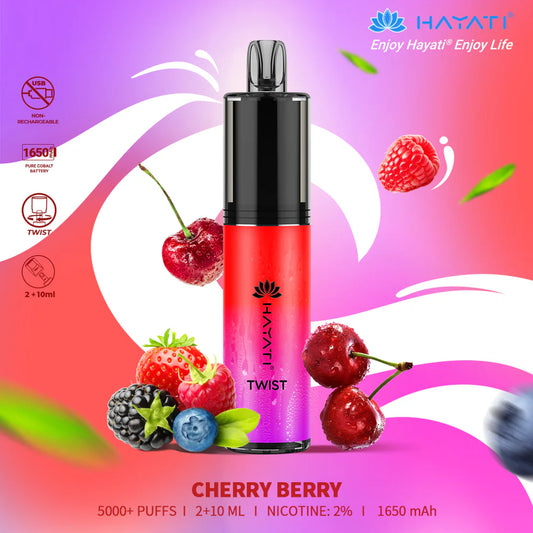 *New* Hayati Twist 5000 | Cherry Berry | Only £10!