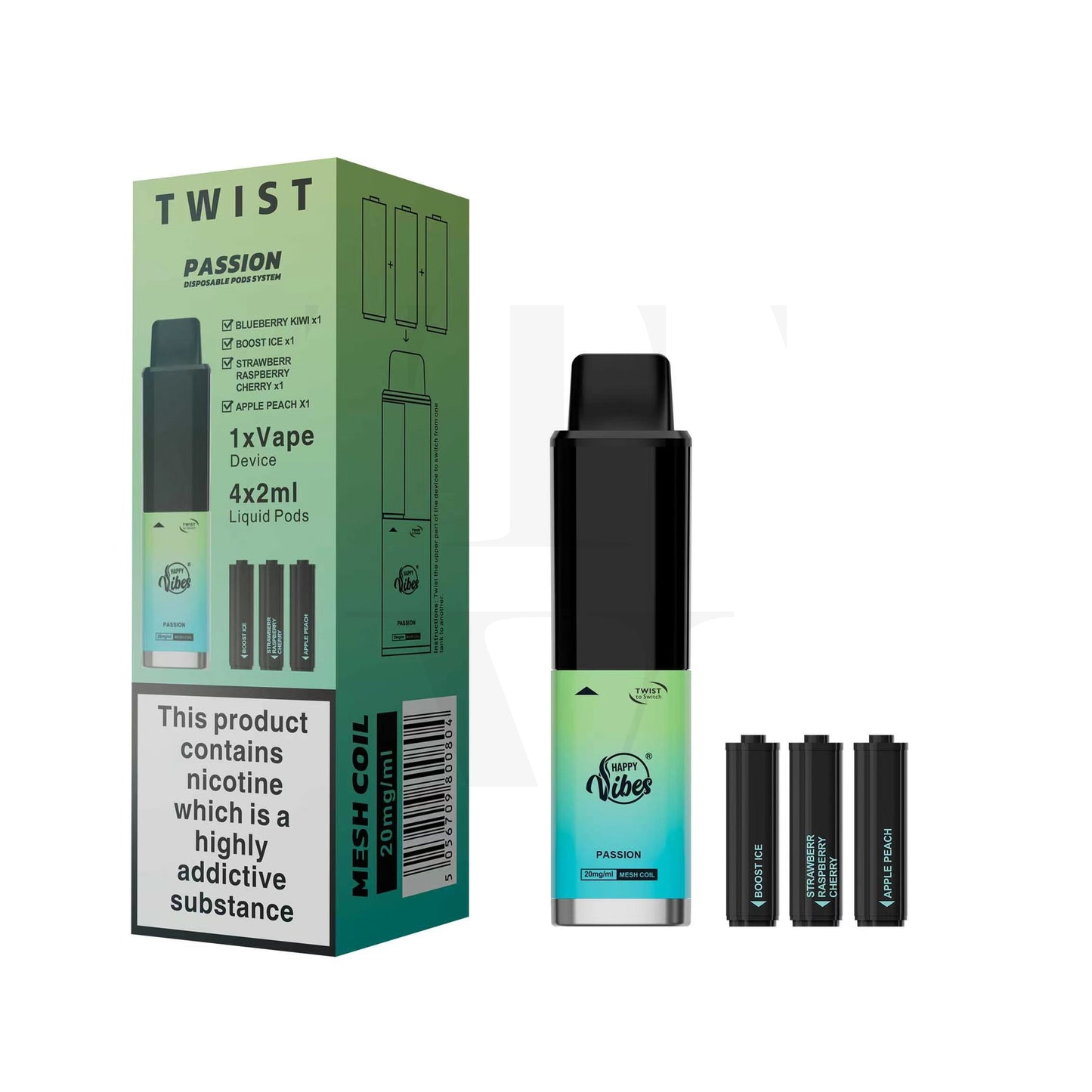 Happy Vibes Twist 2400 |  4 in 1 Pod Kit