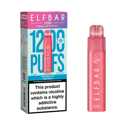 Elf Bar 1200 Prefilled Pod Kit | Red Edition | 2 In 1