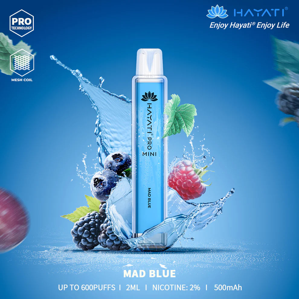 Hayati Crystal Pro Mini 600 Disposable Vape - BUY 2 GET 1 FREE!