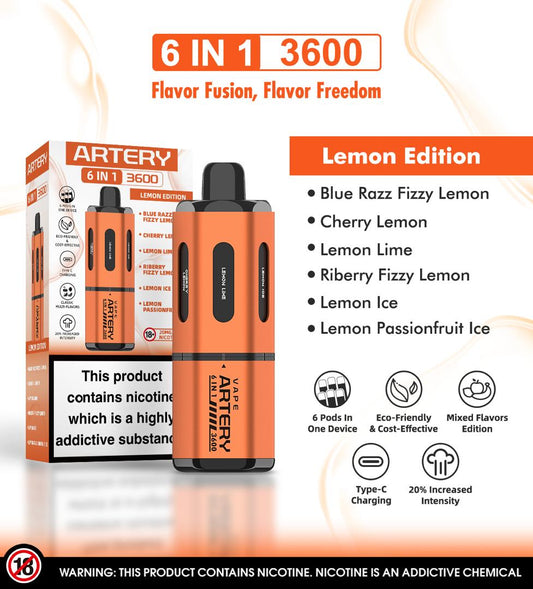 Artery 6 In 1 Pod Kit 3600 Puffs | Lemon Edition