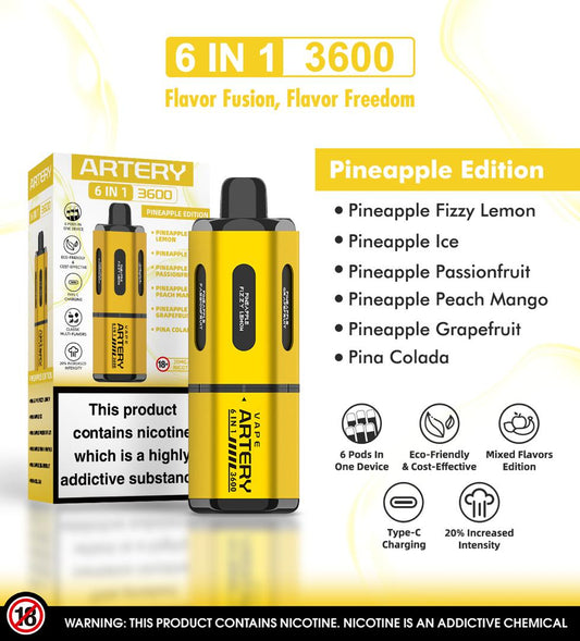 Artery 6 In 1 Pod Kit 3600 Puffs | Pineapple Edition