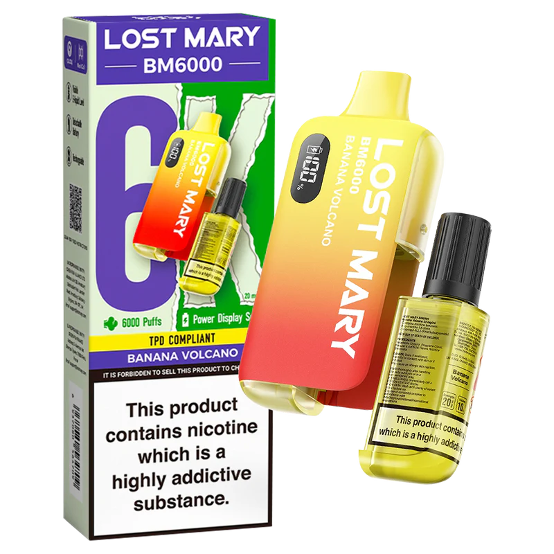 Lost Mary BM6000 Disposable Vape | Banana Volcano