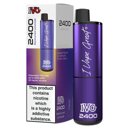 IVG 2400 Disposable Vape | Blackcurrant Lemonade | Only £10!