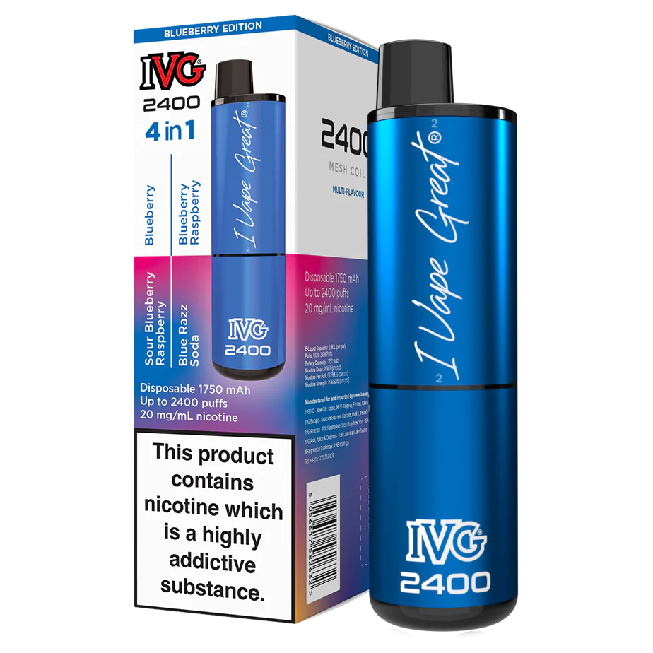 IVG 2400 Blueberry Edition |  4 IN 1 | Only £9.99!