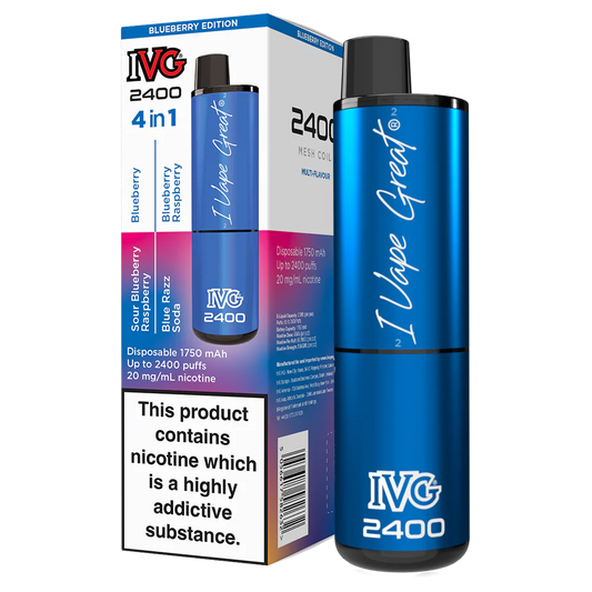 IVG 2400 Blueberry Edition |  4 IN 1 | Only £9.99!