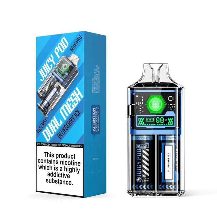 Blueberry Ice | Juicy Pod Good Pro 6000 Disposable Vape Kit