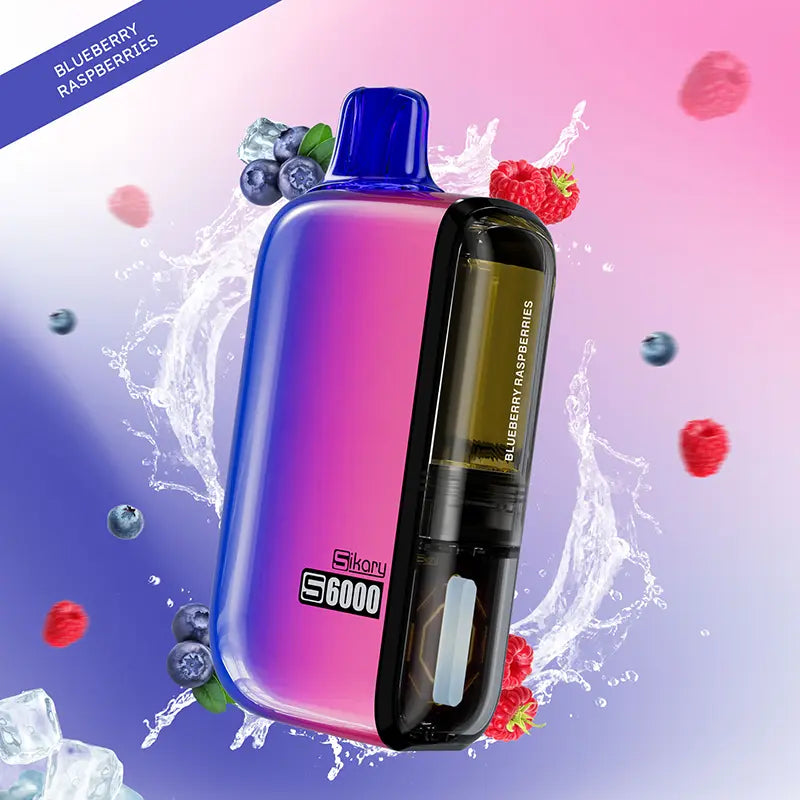 Blueberry Raspberries | SKE Sikary S6000 Prefilled Vape Kit Rechargeable