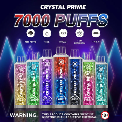 Crystal Prime 7000 3D Effect | Disposable Vapes | Only £10!