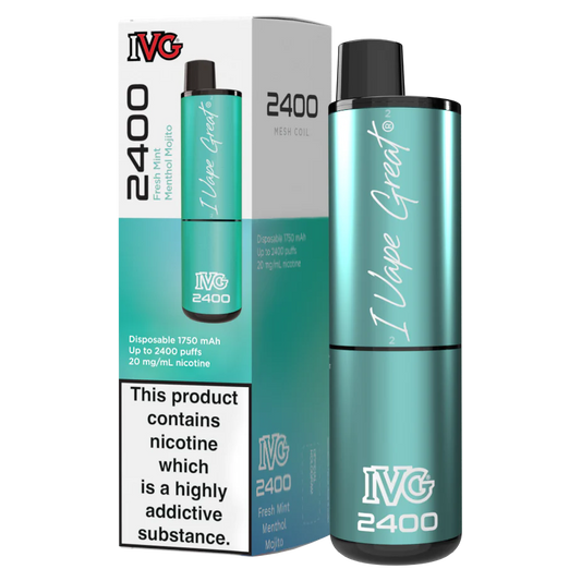 IVG 2400 Disposable Vape | Fresh Mint Menthol Mojito | Only £10!