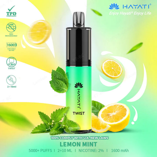 Hayati Twist 5000 | Lemon & Mint | Only £9.99!