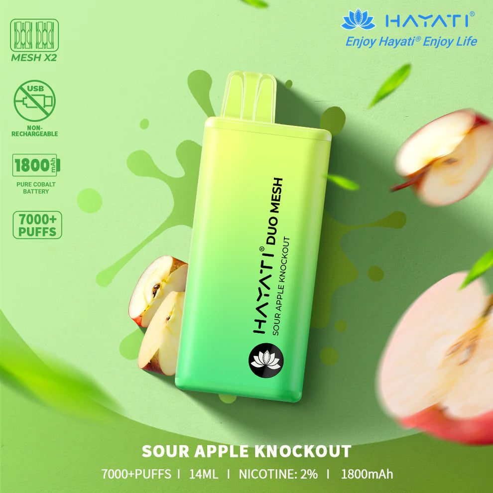 Hayati Duo Mesh 7000 Puffs Disposable Vape | All Flavours Available | Now Only £10.99!