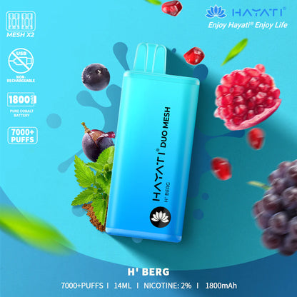 Hayati Duo Mesh 7000 Puffs Disposable Vape | All Flavours Available | Now Only £10.99!