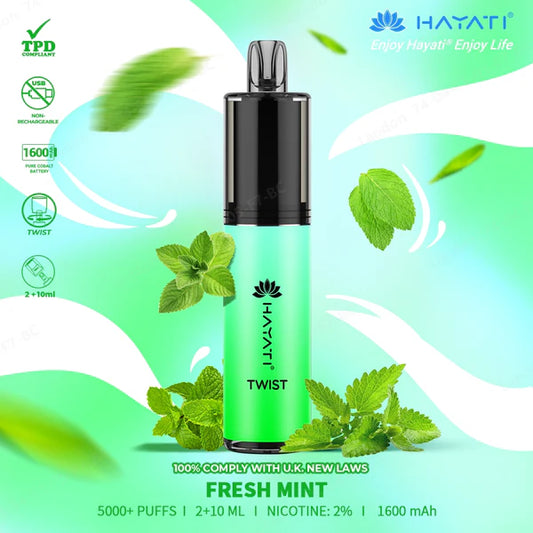 Hayati Twist 5000 | Fresh Mint | Only £9.99!