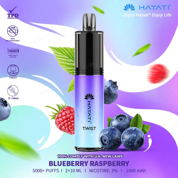 Hayati Twist 5000 | Blueberry Raspberry | Only £9.99!