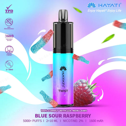 Hayati Twist 5000 | Blue Sour Raspberry | Only £9.99!