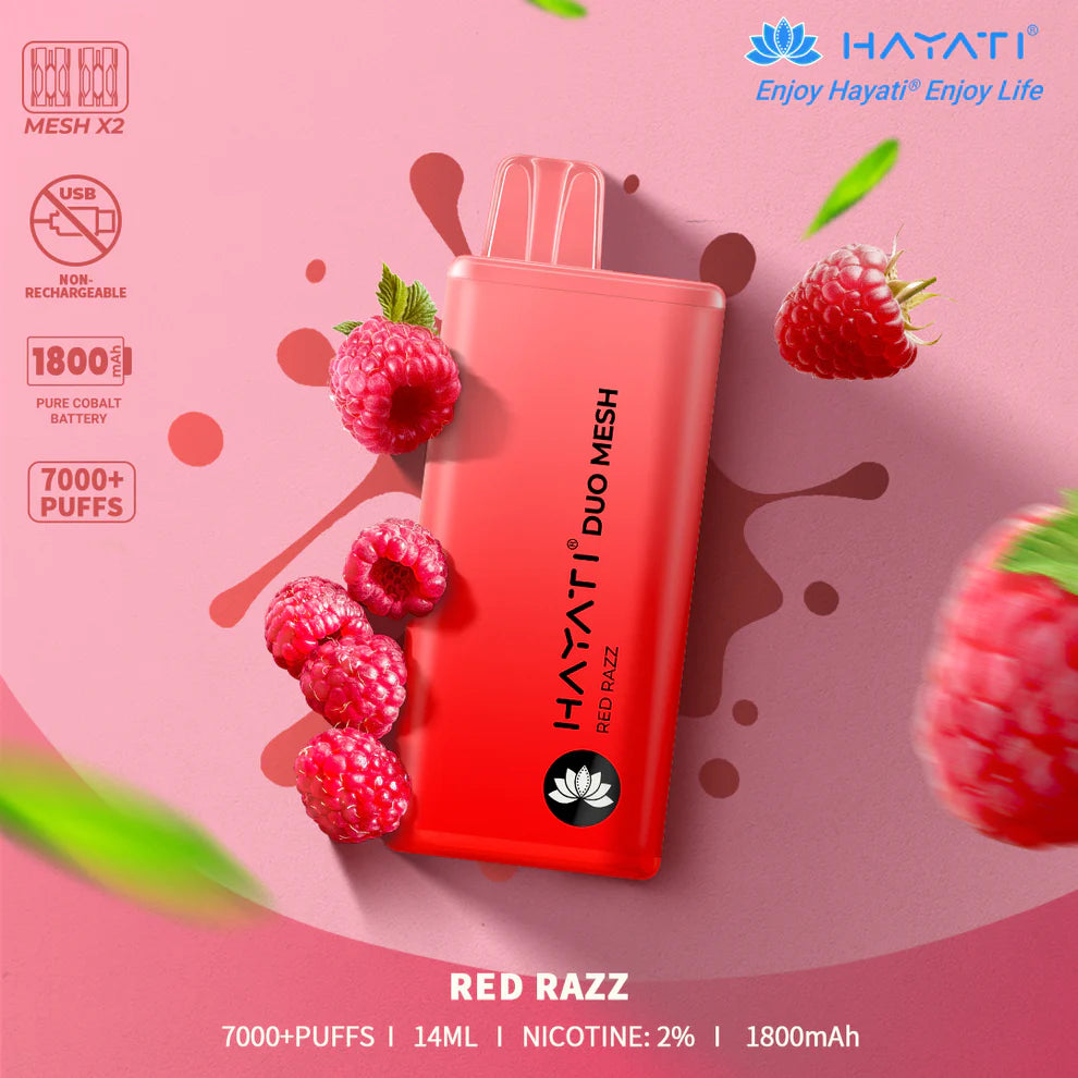 Hayati Duo Mesh 7000 Puffs Disposable Vape | All Flavours Available | Now Only £10.99!