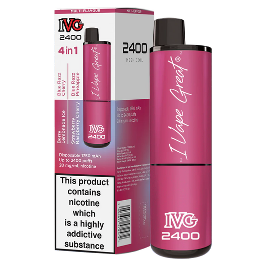 IVG 2400 Disposable Vape | Berry Edition | 4 IN 1 | Only £9.99!