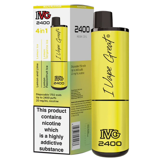 IVG 2400 Disposable Vape | Lemon Edition | 4 IN 1 | Only £9.99!