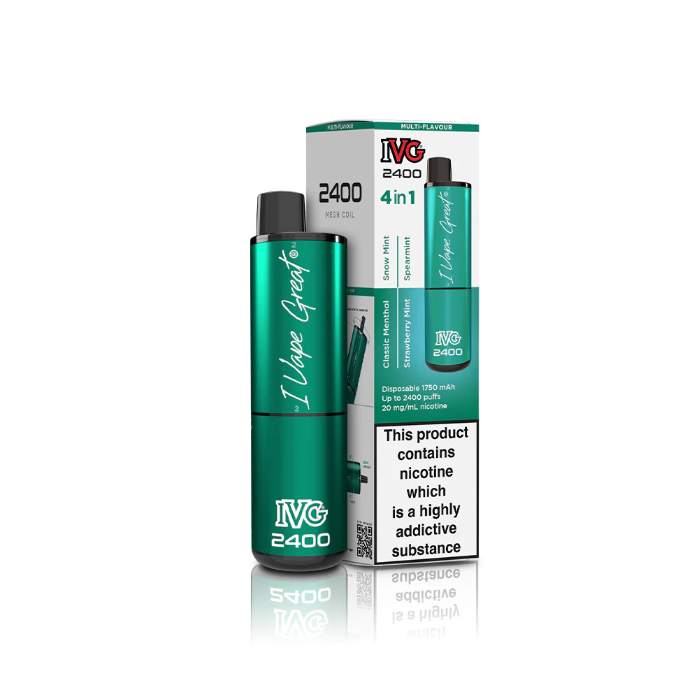 IVG 2400 Disposable Vape | Mint Edition | 4 IN 1 | Only £9.99!