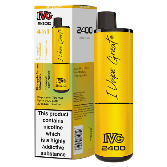 IVG 2400 Disposable Vape | Pineapple Edition | 4 IN 1 | Only £9.99!