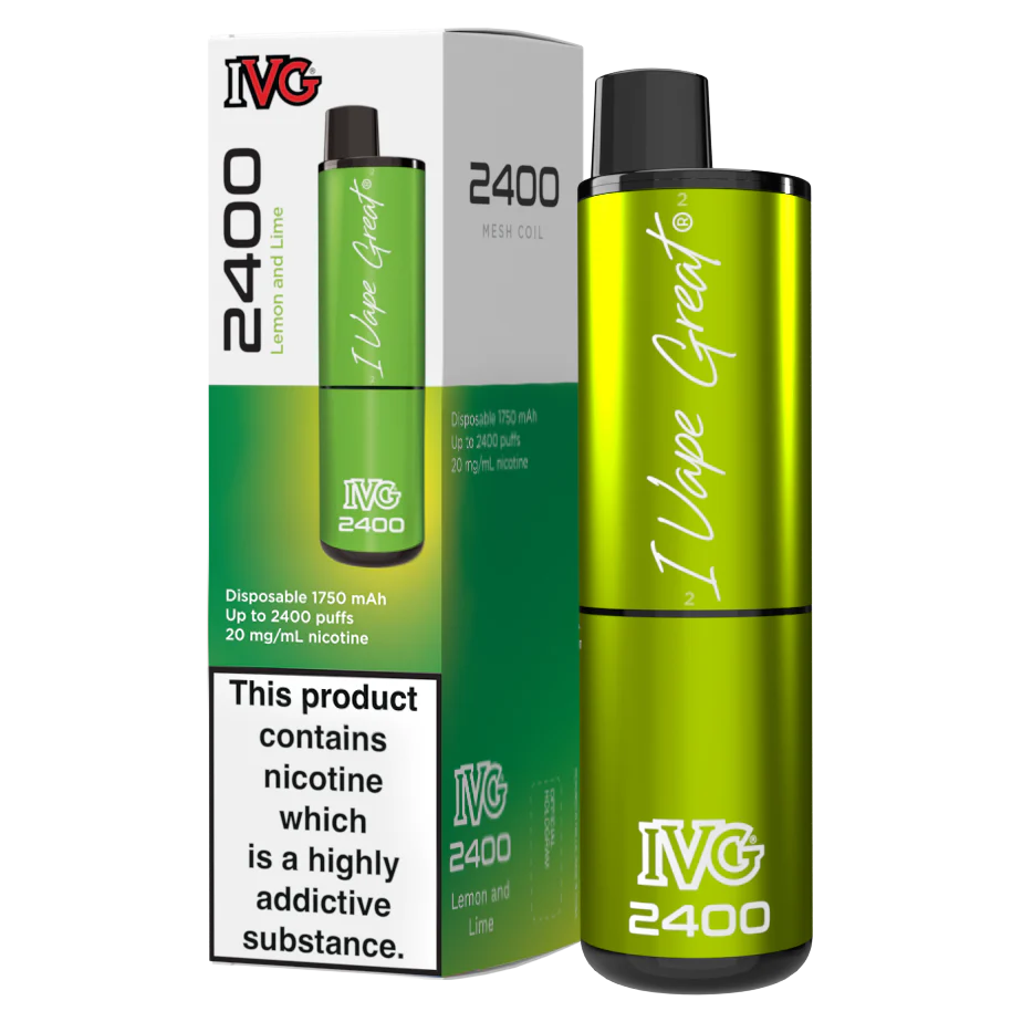 IVG 2400 Disposable Vape | Lemon & Lime | Only £9.99!