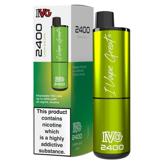 IVG 2400 Disposable Vape | Lemon & Lime | Only £9.99!