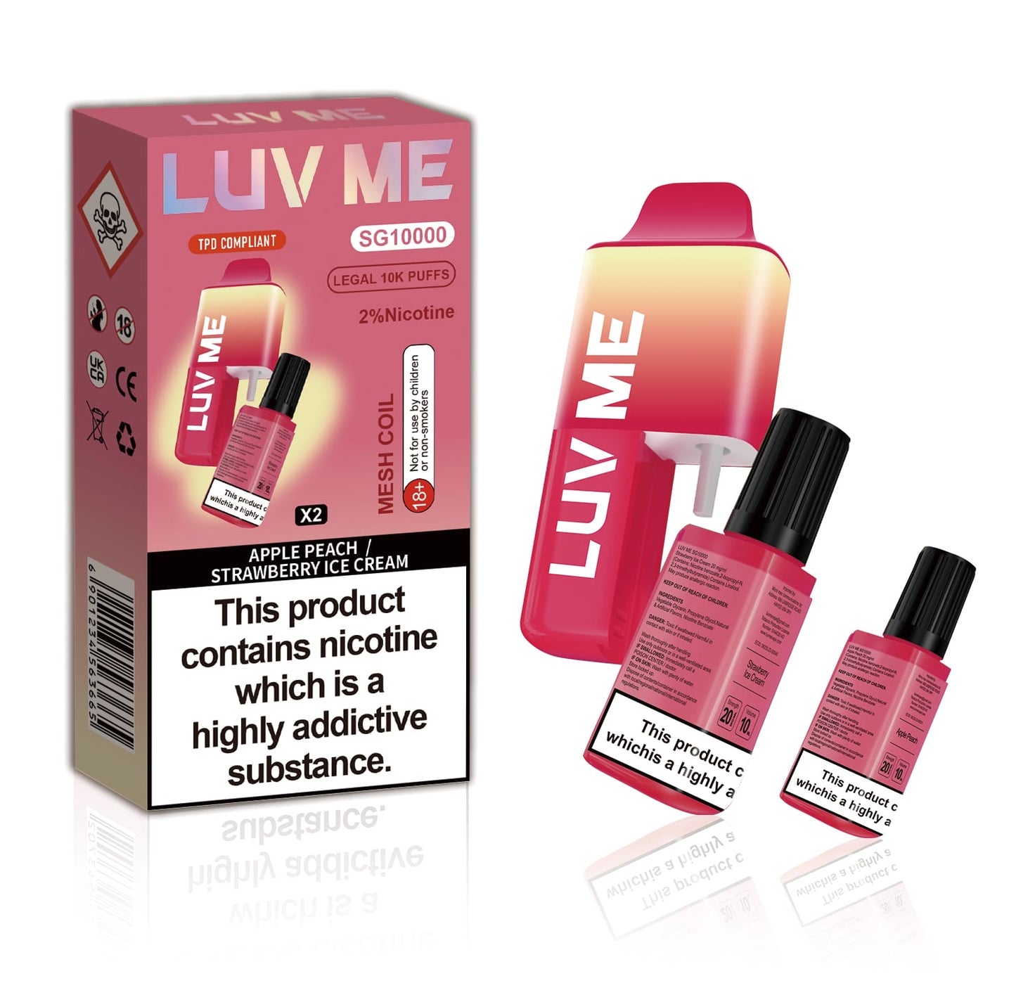 Luv Me SG10000 | 2 In 1 | Apple Peach/Strawberry Ice Cream