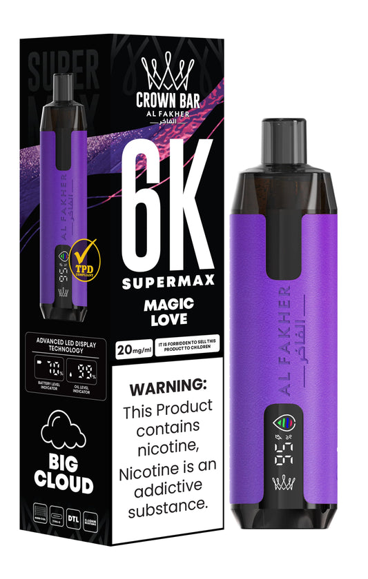 Magic Love | Al Fakher Supermax 6000 Disposable Vape