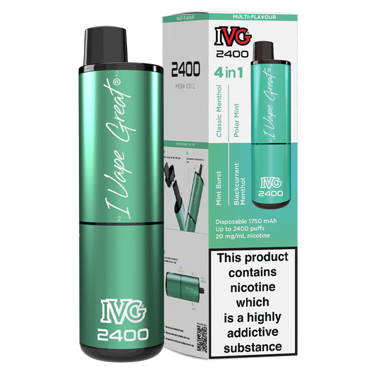 IVG 2400 Disposable Vape | Menthol Edition | 4 in 1 | Only £9.99!