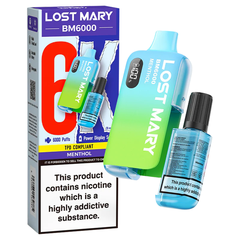 Lost Mary BM6000 Disposable Vape | Menthol