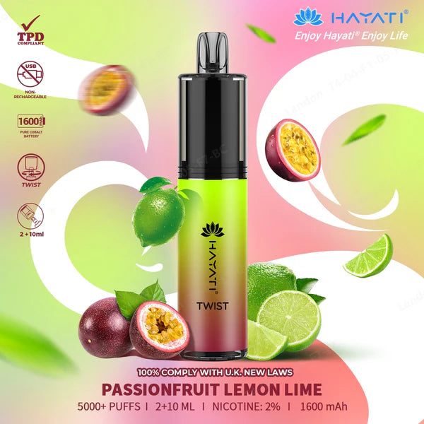 Hayati Twist 5000 | Passionfruit Lemon Lime | Only £9.99!