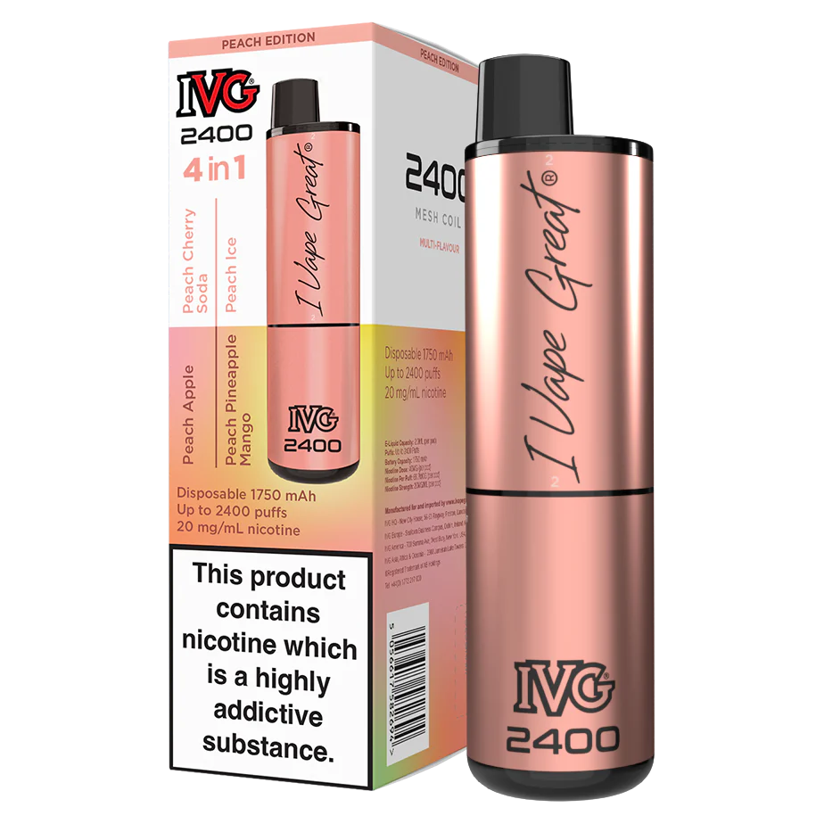 IVG 2400 Peach Edition | 4 IN 1 | Only £9.99!