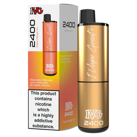 IVG 2400 Disposable Vape | Peach Mango Ice | Only £10!