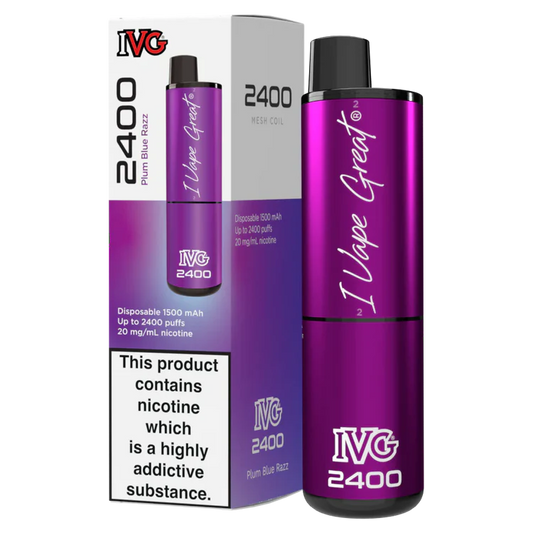 IVG 2400 Disposable Vape | Plum Blue Razz | Only £10!