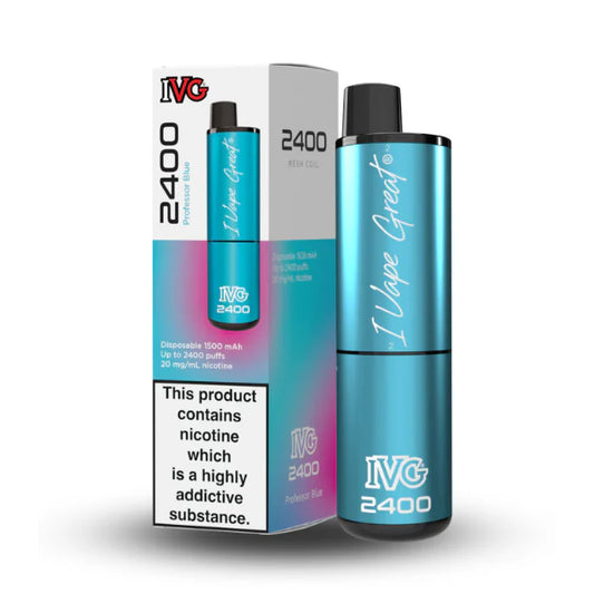 IVG 2400 Disposable Vape | Professor Blue | Only £10!