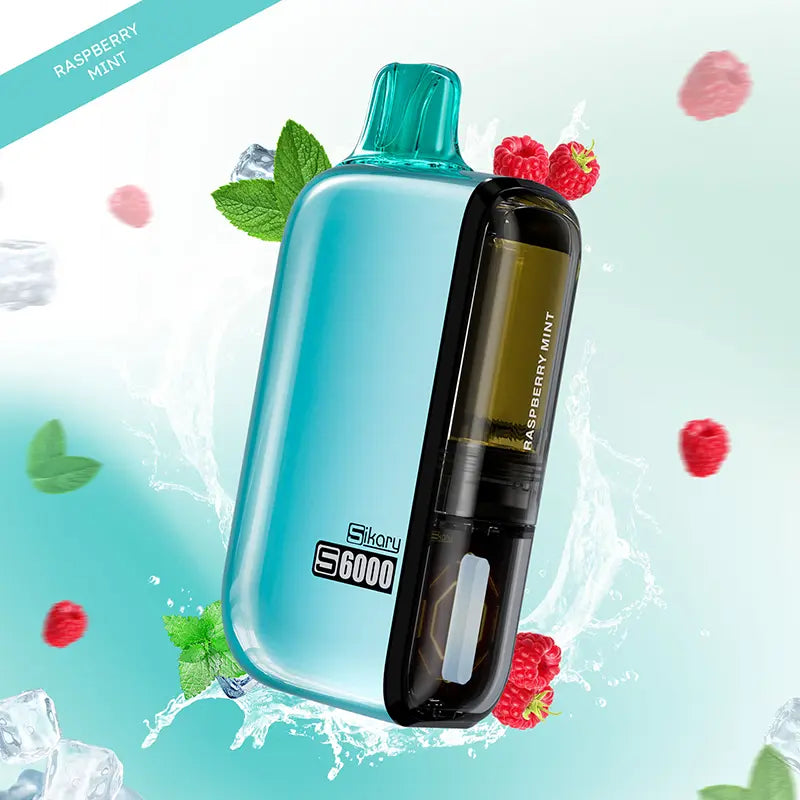 Raspberry Mint | SKE Sikary S6000 Prefilled Vape Kit Rechargeable