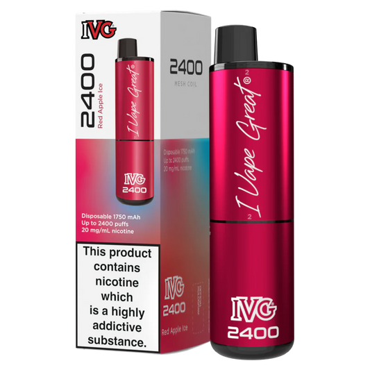 IVG 2400 Disposable Vape | Red Apple Ice | Only £10!