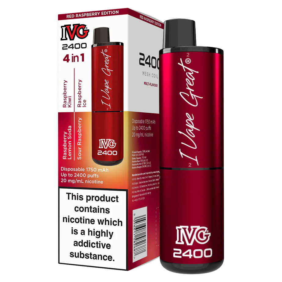 IVG 2400 Red Raspberry Edition | 4 IN 1 | Only £9.99!