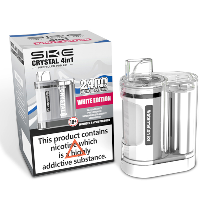 SKE Crystal 2400 4 in 1 Pod Kit White Edition