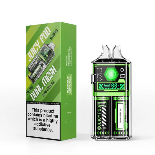 Sour Apple Ice | Juicy Pod Good Pro 6000 Disposable Vape Kit