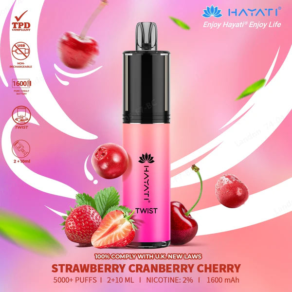 Hayati Twist 5000 | Strawberry Cranberry Cherry | Only £9.99!