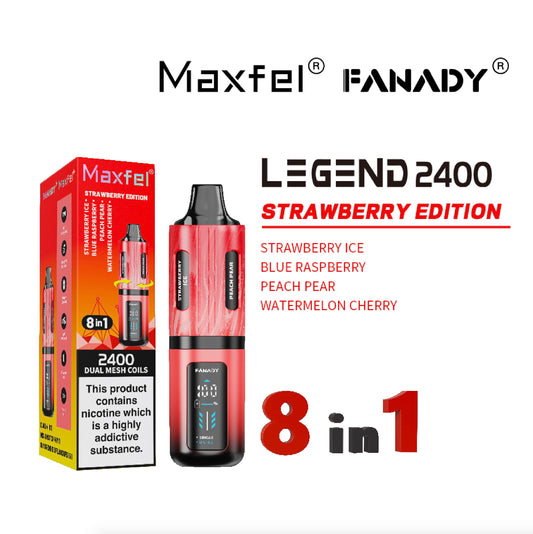 Maxfel Fanady Legend 2400 | Strawberry Edition | 8 In 1