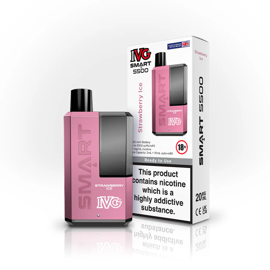 Strawberry Ice | IVG Smart 5500 Disposable Vape