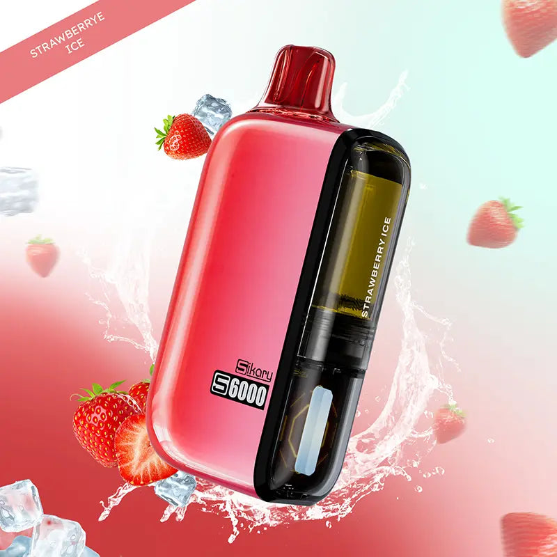 Strawberry Ice | SKE Sikary S6000 Prefilled Vape Kit Rechargeable