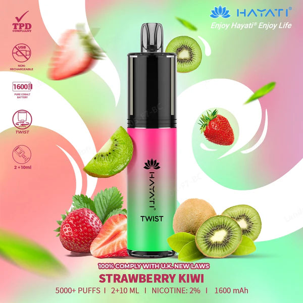 Hayati Twist 5000 | Strawberry Kiwi | Only £9.99!