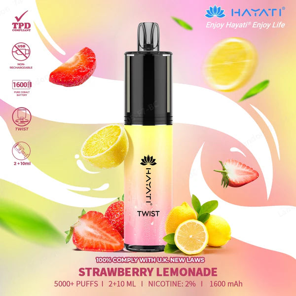 Hayati Twist 5000 | Strawberry Lemonade | Only £9.99!