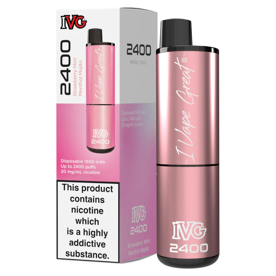 IVG 2400 Disposable Vape | Strawberry Mint Menthol Mojito | Only £10!