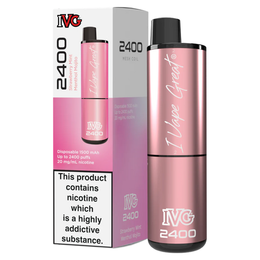 IVG 2400 Disposable Vape | Strawberry Mint Menthol Mojito | Only £10!