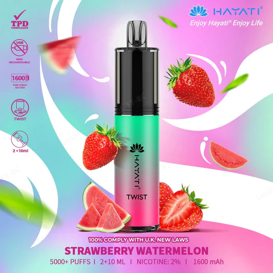 Hayati Twist 5000 | Strawberry Watermelon | Only £9.99!